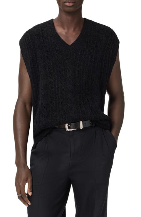 Josif Cable Wool Blend Sweater Vest