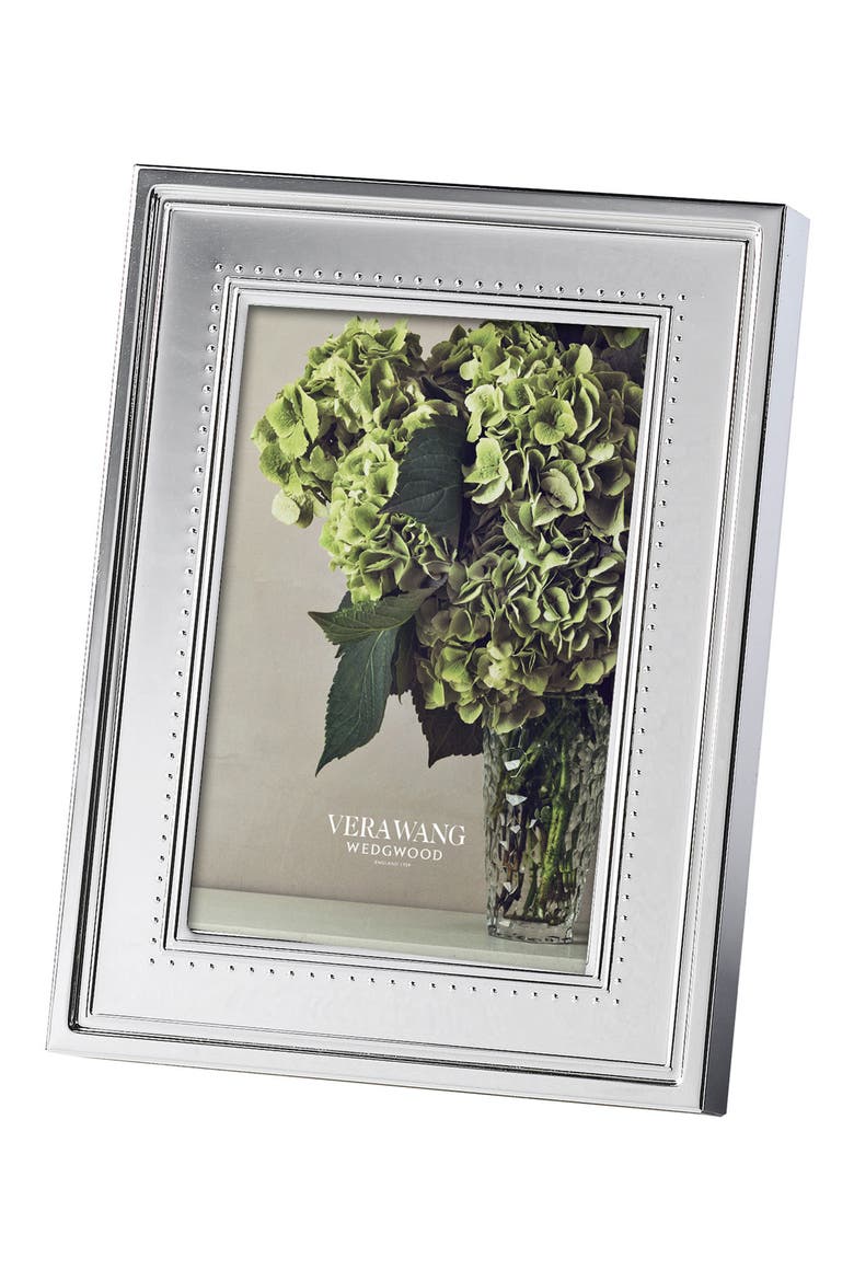 x Wedgwood Grosgrain Picture Frame, Alternate, color, METALLIC SILVER
