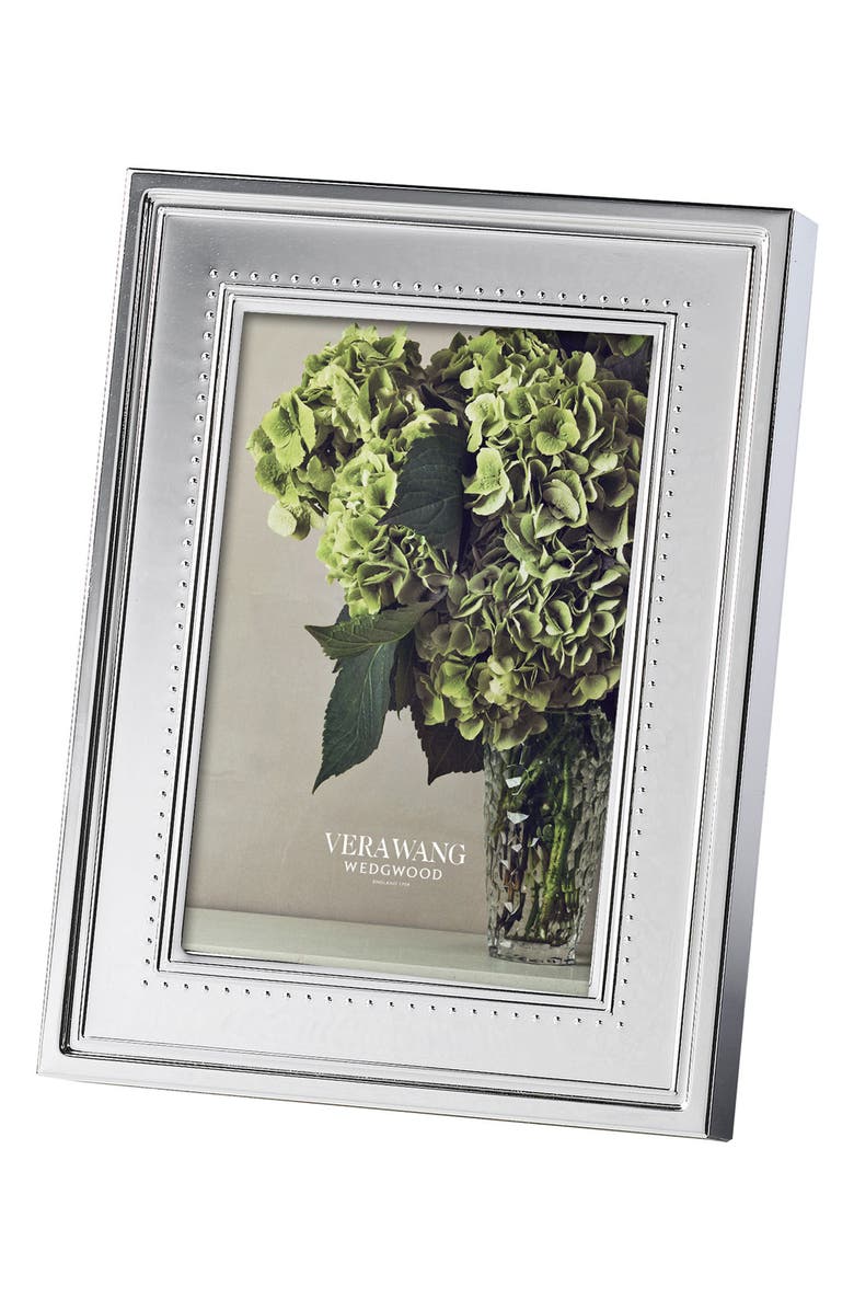 Vera Wang x Wedgwood Grosgrain Picture Frame, Alternate, color, Metallic Silver