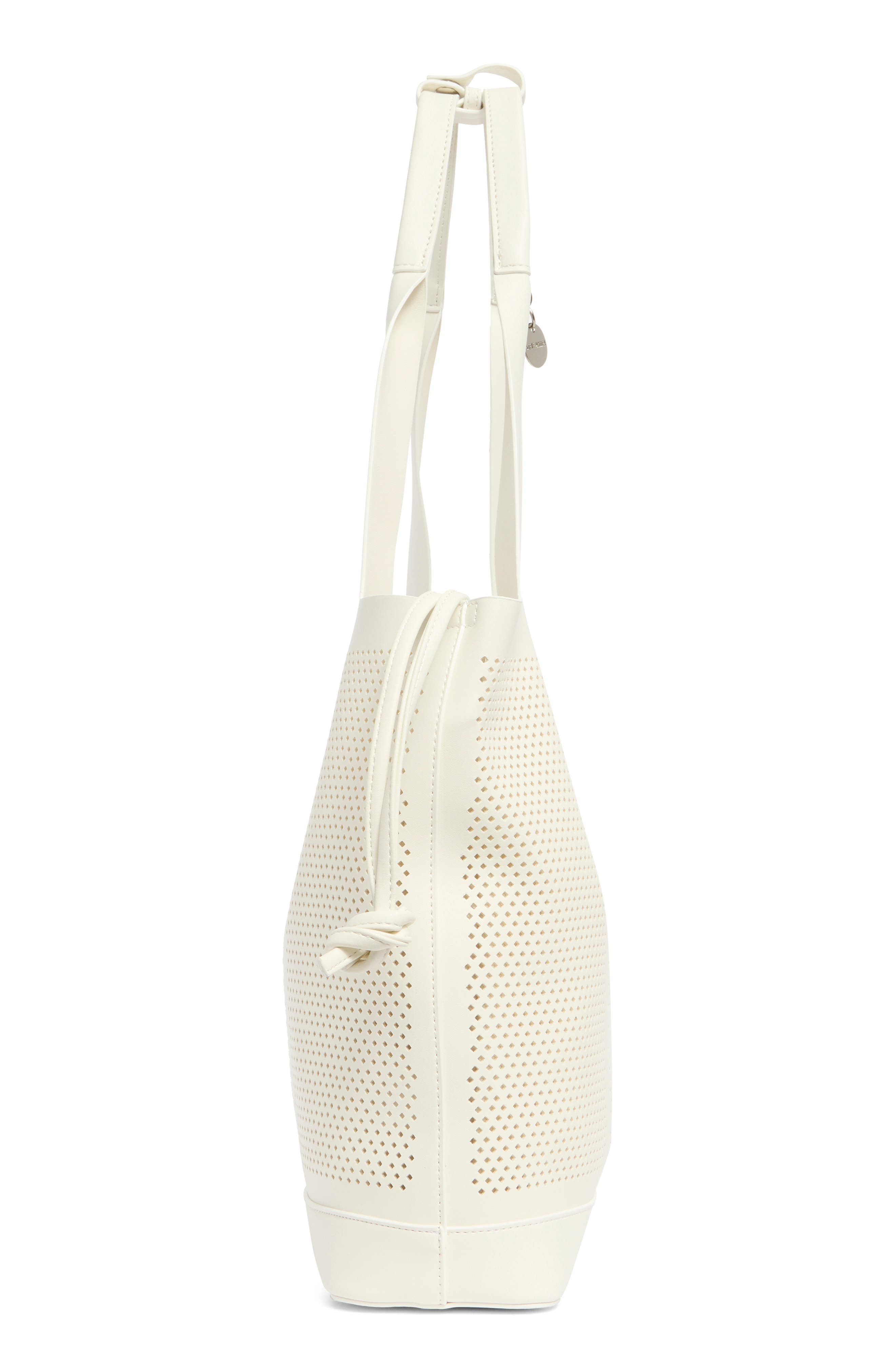 Steve Madden Baxis Perforated Tote Bag, Alternate, color, White