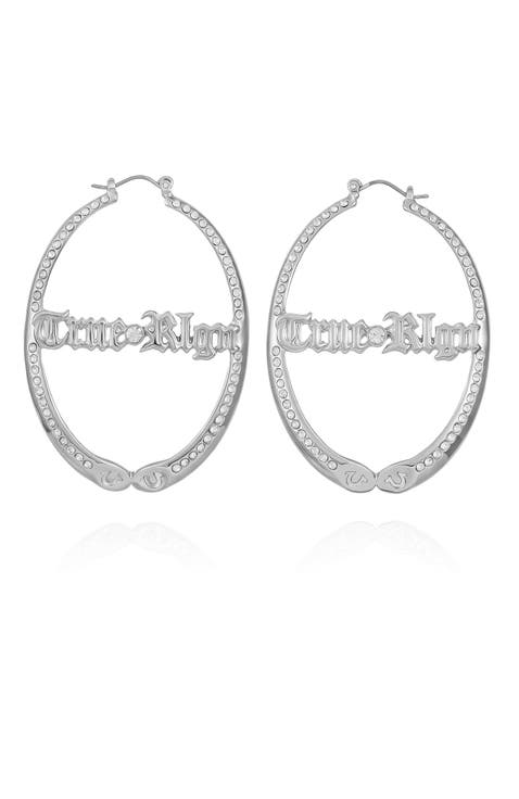 Logo hoop earring