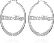 True Religion Logo hoop earring
