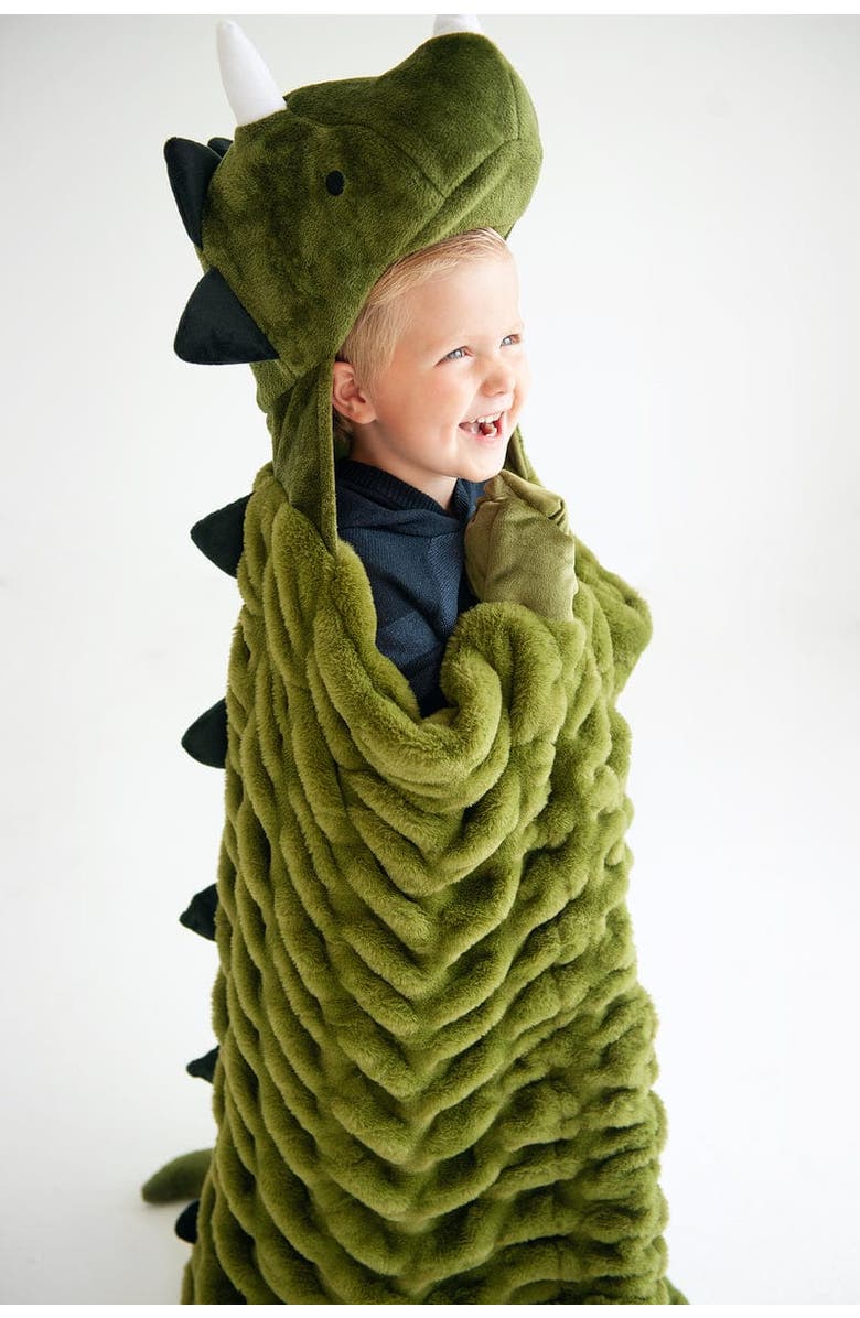 Minky Couture Huggable Dino, Main, color, Green