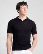 Onia Extra Fine Merino Wool Short Sleeve Johnny Collar Polo