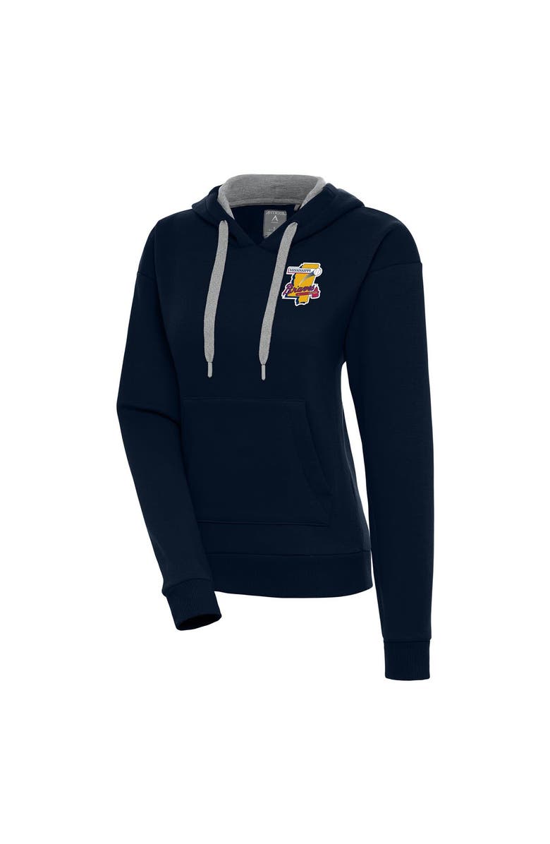 ANTIGUA Women's Antigua  Navy Mississippi Braves Victory Pullover Hoodie, Main, color, 