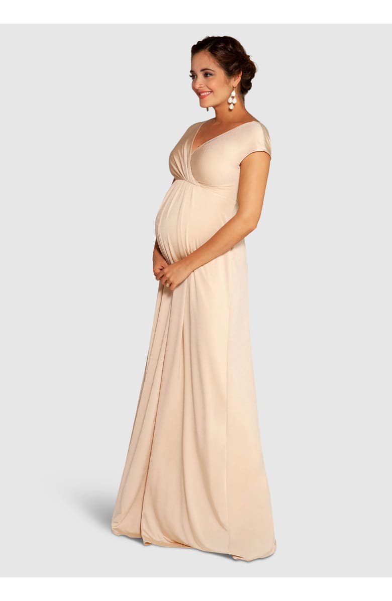 Tiffany Rose Maternity Francesca Maternity Maxi Dress, Main, color, Champagne