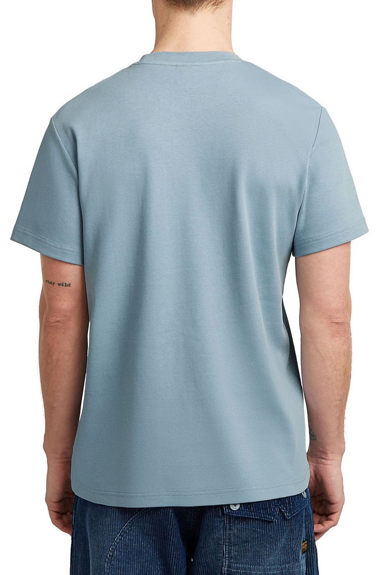 Script Organic Cotton Graphic T-Shirt, Alternate, color, ASH BLUE