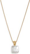 Missoma Square Freshwater Pearl Baya Pendant Necklace