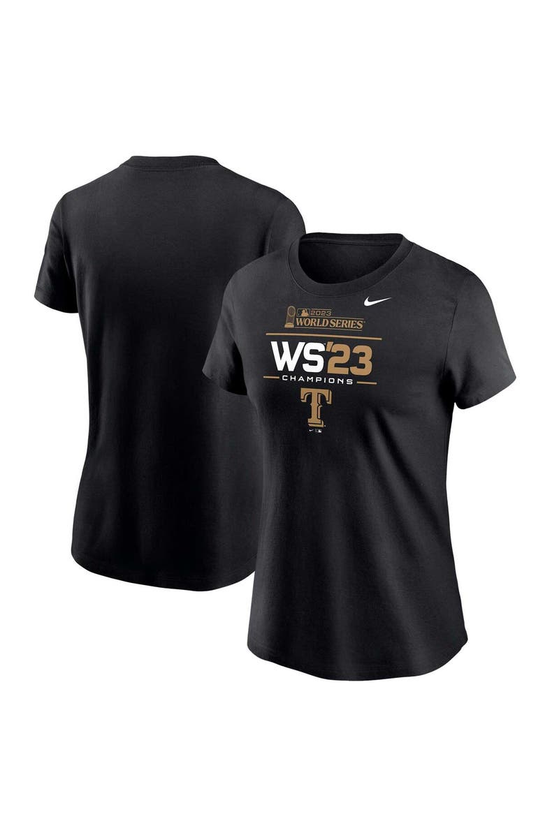 Nike Women's Nike Black Texas Rangers 2023 World Series Champions Lockup T-Shirt, Alternate, color, 