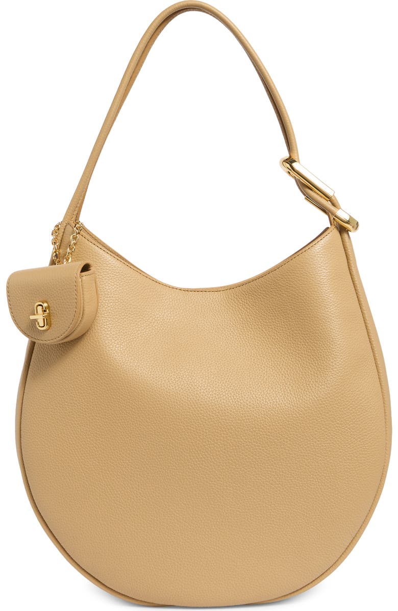 Marc Jacobs Large The Crescent Leather Shoulder Bag, Main, color, Camel