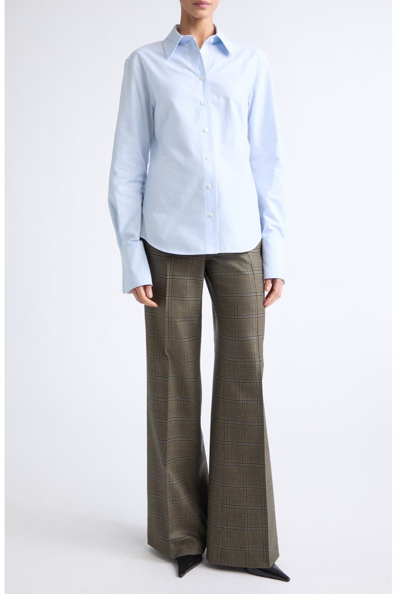 Drop Shoulder Fitted Cotton Shirt, Alternate, color, OXFORD BLUE MULTI