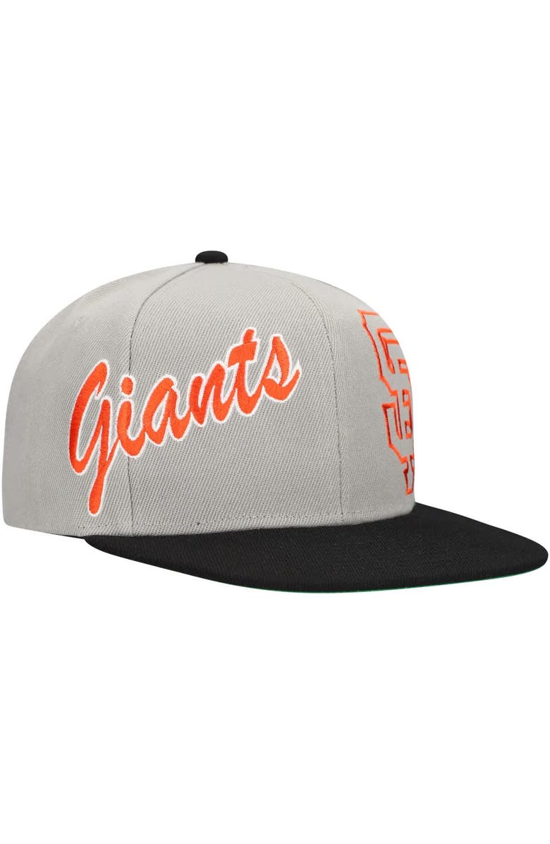 Mitchell & Ness Men's Mitchell & Ness Gray San Francisco Giants Knock Out Panel Snapback Hat, Alternate, color, Gray