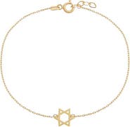 BY ADINA EDEN Mini Solid Star Of David Bracelet 14K