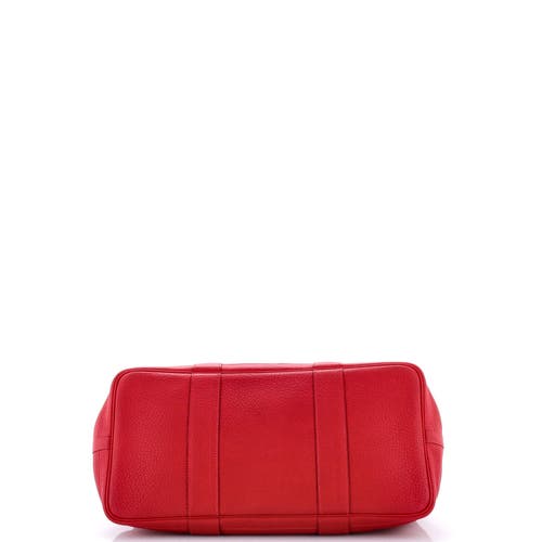 Pre-owned Hermes  Hermes Garden Party Tote Leather 36 In Red