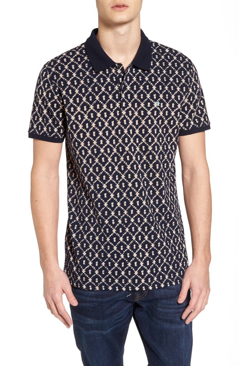 Scotch & Soda Classic Clean Piqué Polo, Main, color,