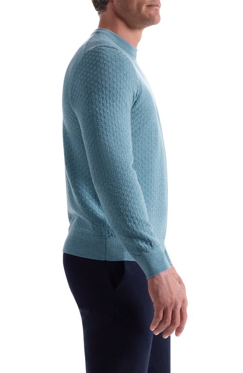 Bugatchi Basketweave Stitch Merino Wool Sweater In Green