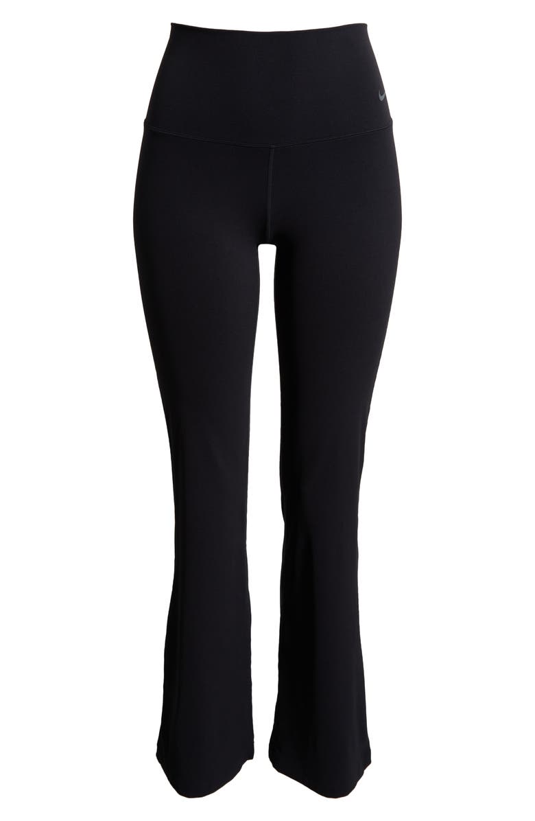 Nike Zenvy High-Waisted Flared Leggings, Alternate, color, 010 010 Black/Black