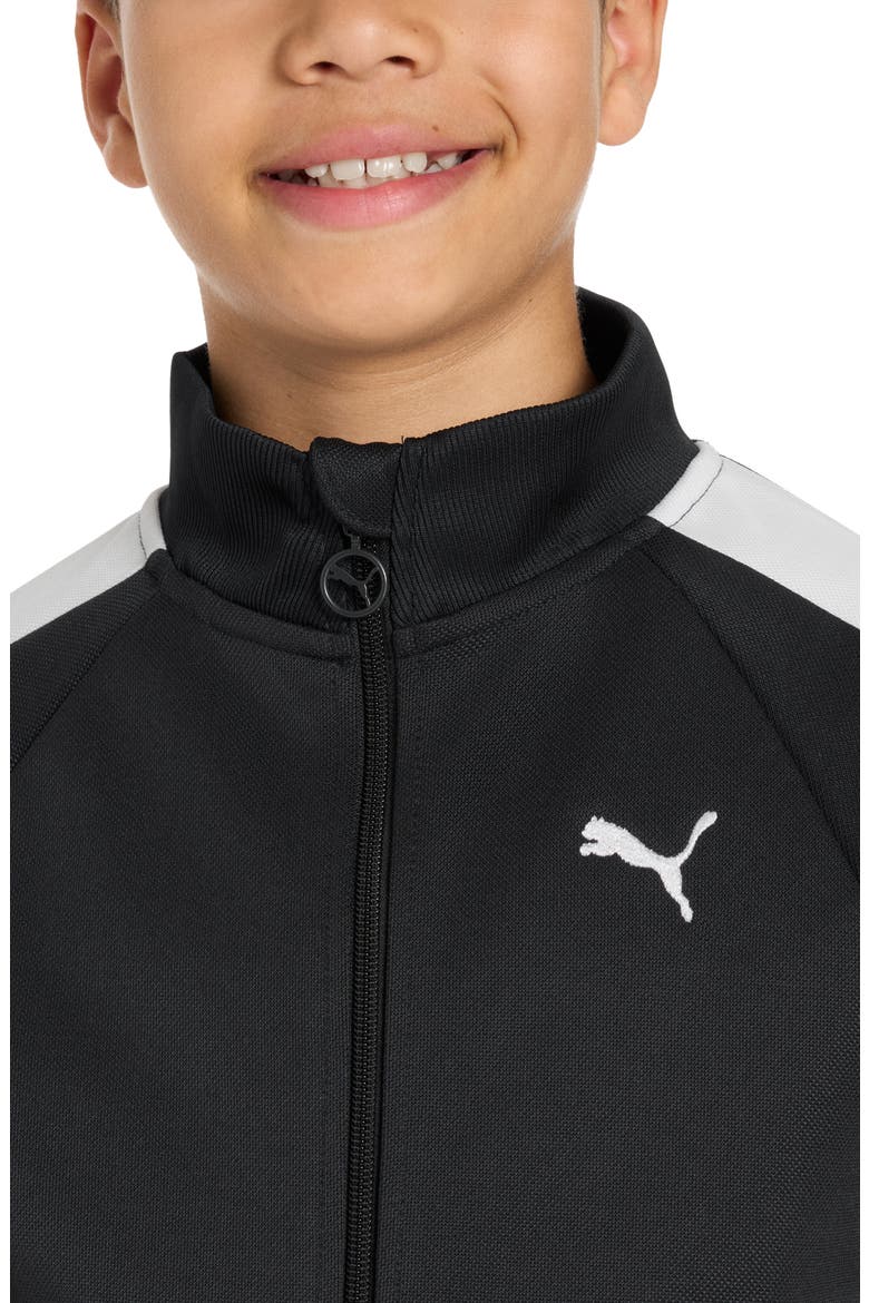 Kids' T7 Foundations Piqué Track Jacket, Alternate, color, BLACK