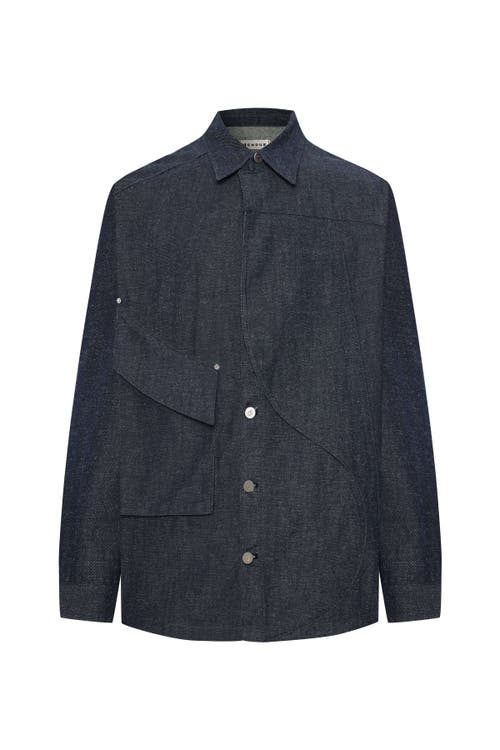 Jendue Us Layered Denim Jacket In Blue