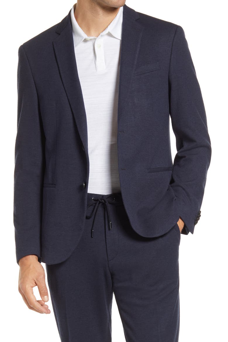 Norwin Slim Fit Solid Stretch Sport Coat, Main, color, NAVY