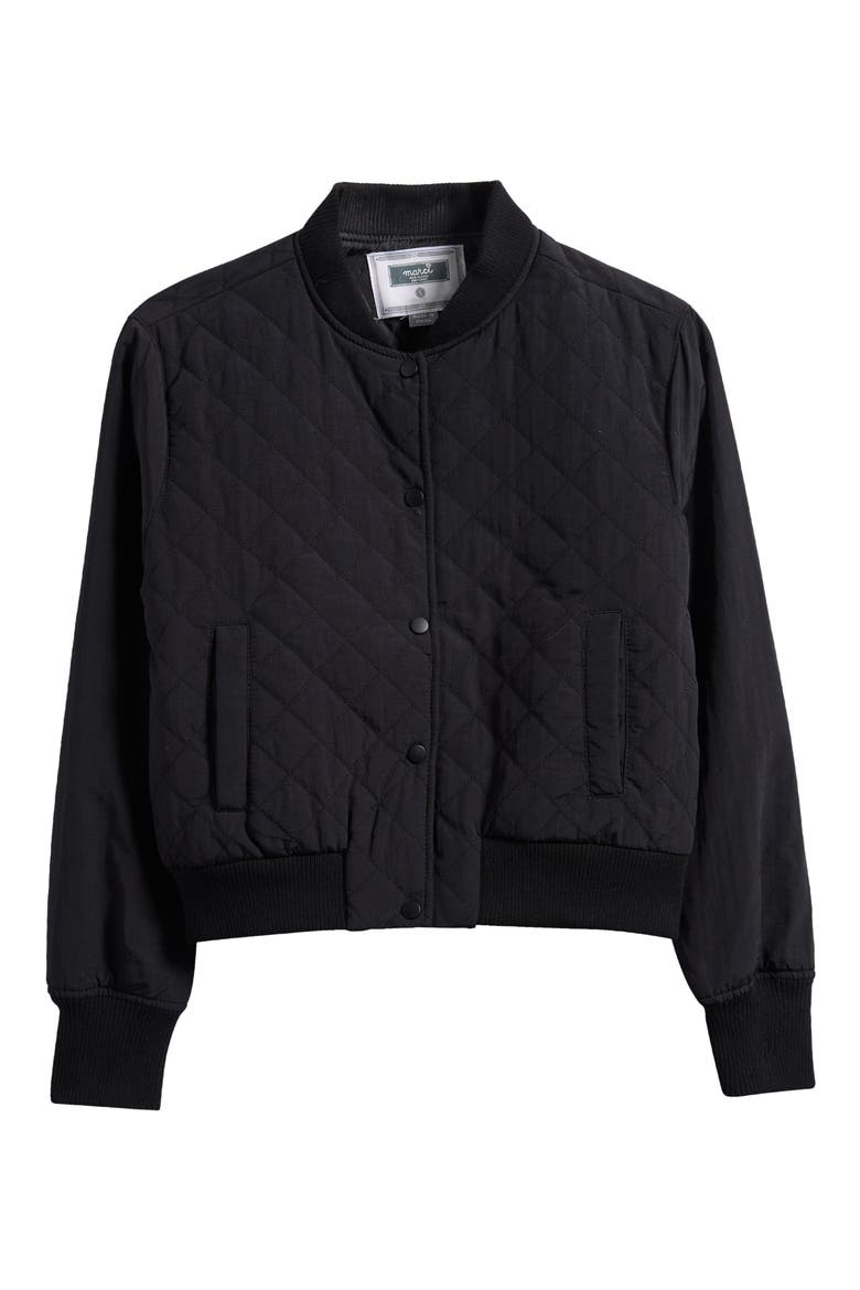 Kids' Quilted Jacket, Main, color, BLACK
