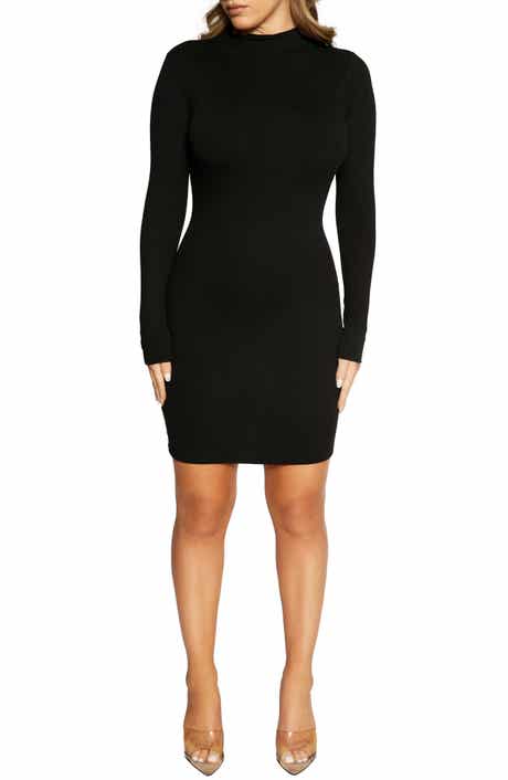 Long Sleeve Rib Sweater Dress