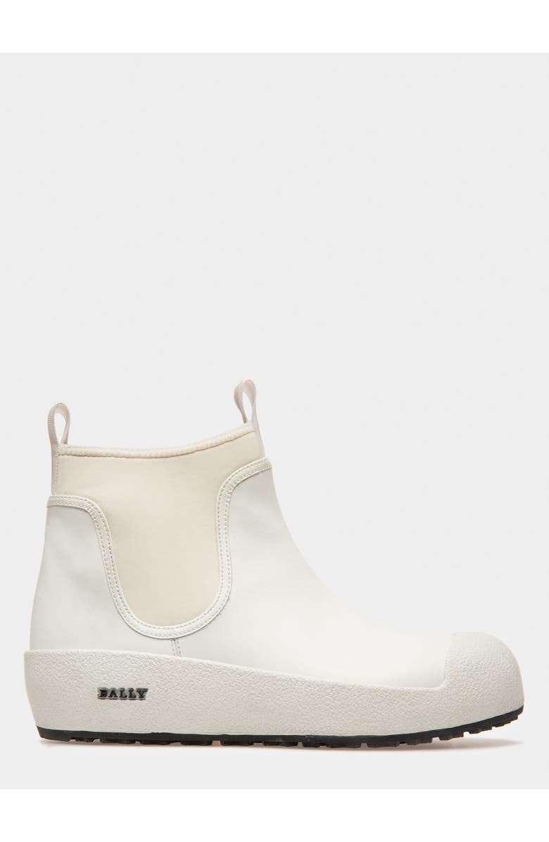 Bally Gadey Leather And Rubber Boots, Main, color, White