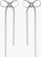 Aurate Mini Herringbone Bow Earrings