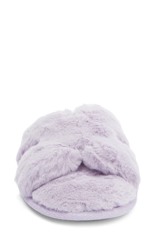 Honeydew H Band Plush Faux Fur Slipper In Purple