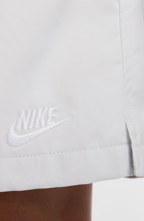 Nike 6 Club Woven Flow Shorts In Photon Dust/white