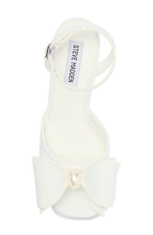 Steve Madden Aerin Bow Platform Sandal In White