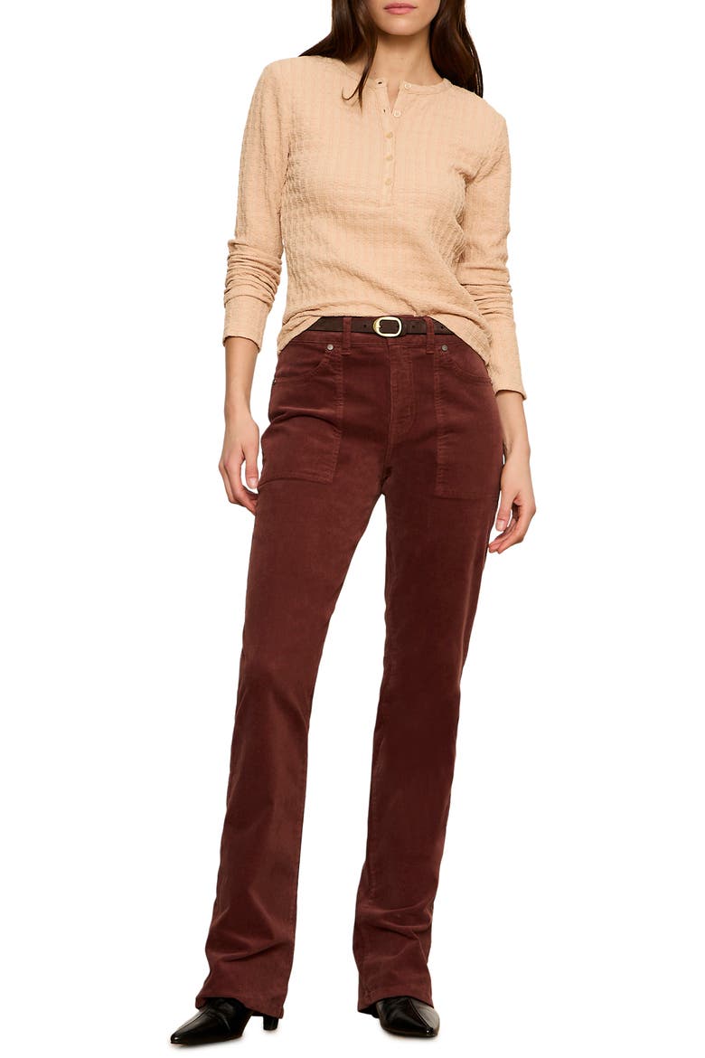 Not So Basic Texture Henley Top, Alternate, color, DRIED GOLDIE YELLOW