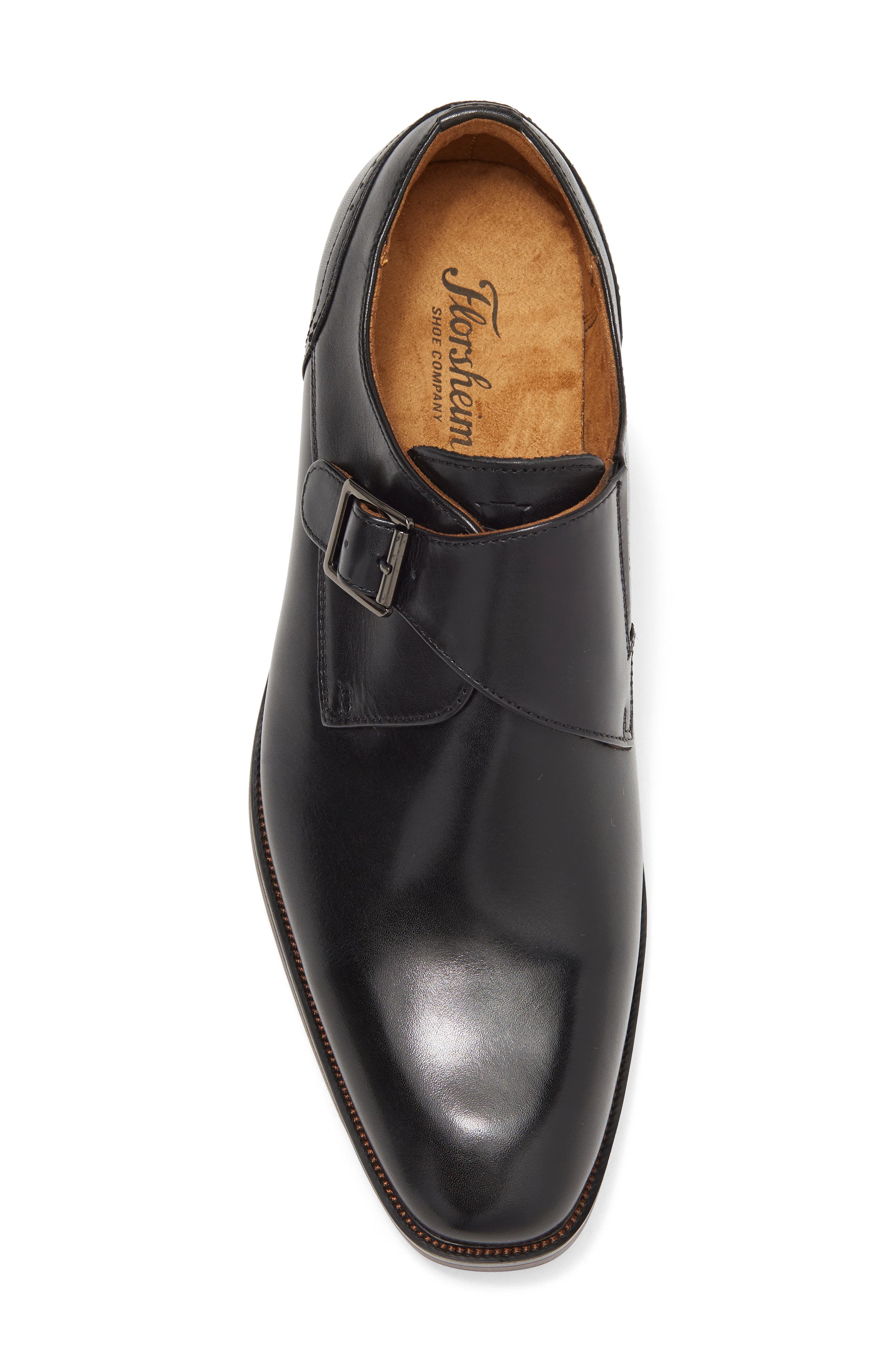 Florsheim Ravello Leather Monk Strap Shoe, Alternate, color, Black