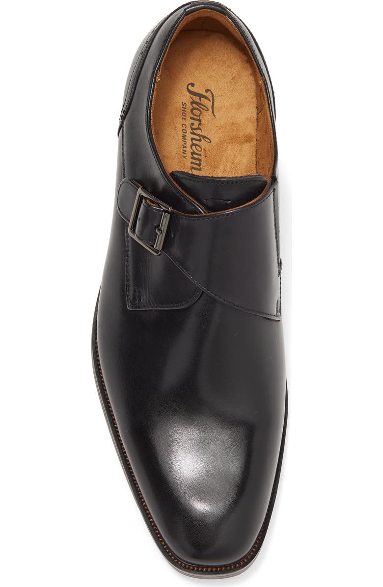 Florsheim Ravello Leather Monk Strap Shoe, Alternate, color, Black