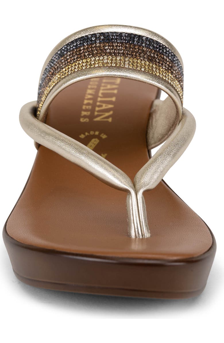 ITALIAN SHOEMAKERS Jaylin Pavé Crystal Wedge Sandal, Alternate, color,