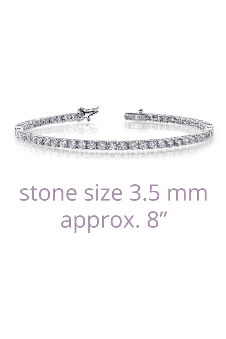 Classic Simulated Diamond Tennis Bracelet, Alternate, color, SILVER
