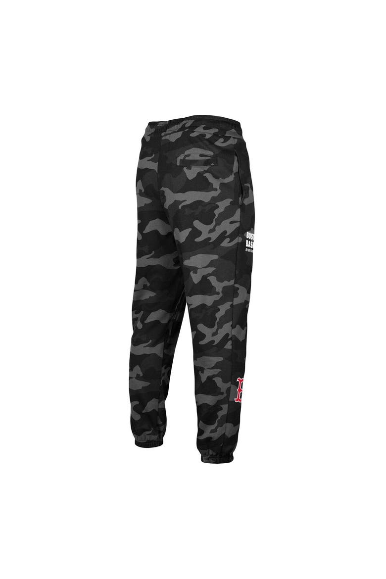 Men's New Era Black Boston Red Sox Camo Jogger Pants, Alternate, color, Black