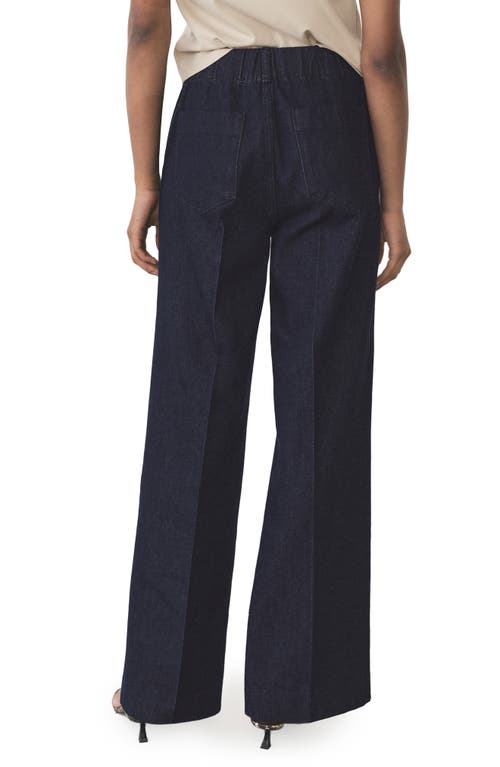 Mango High-waisted Wideleg Jeans Open Blue