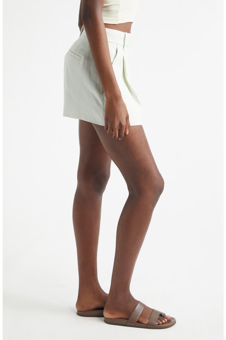 Winston Linen Blend Shorts, Alternate, color, PALE MINT