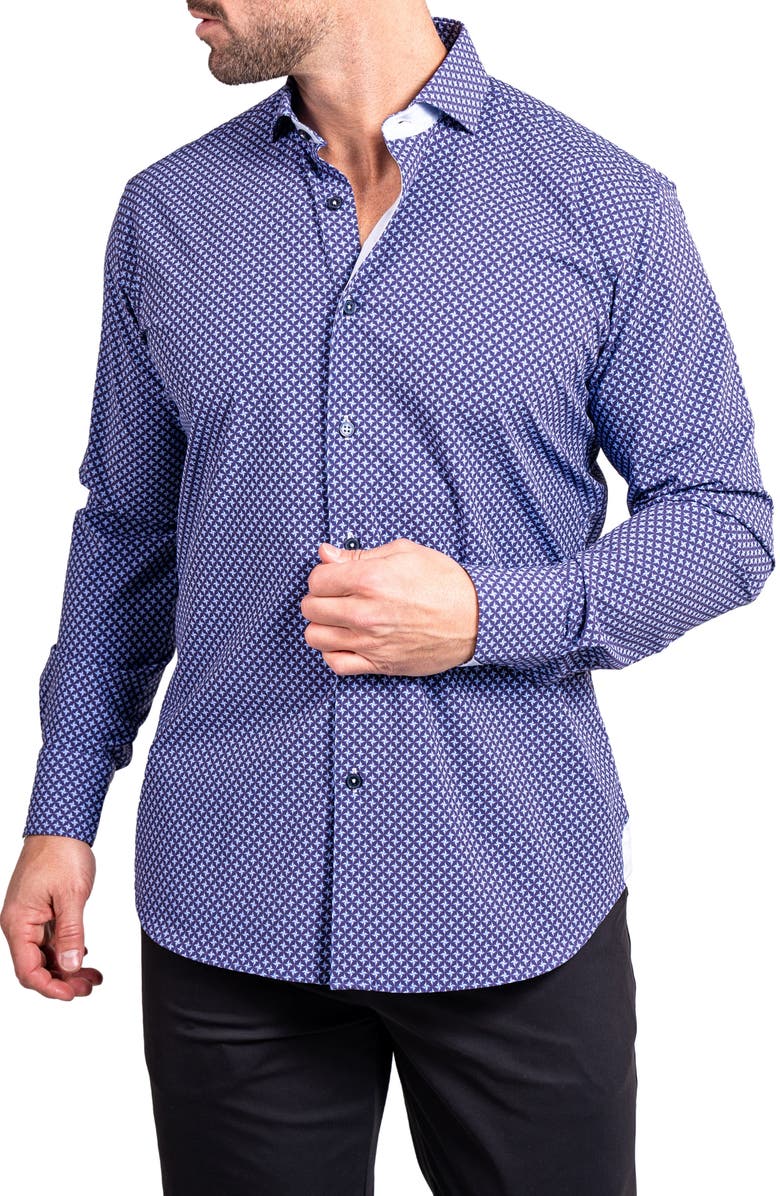 Maceoo Einstein Stretch Ascension Contemporary Fit Button-Up Shirt, Alternate, color,