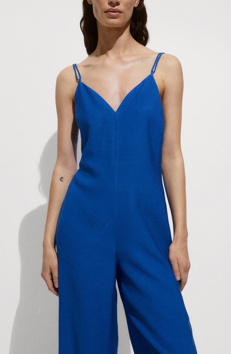 MANGO Spaghetti Strap Jumpsuit, Alternate, color,