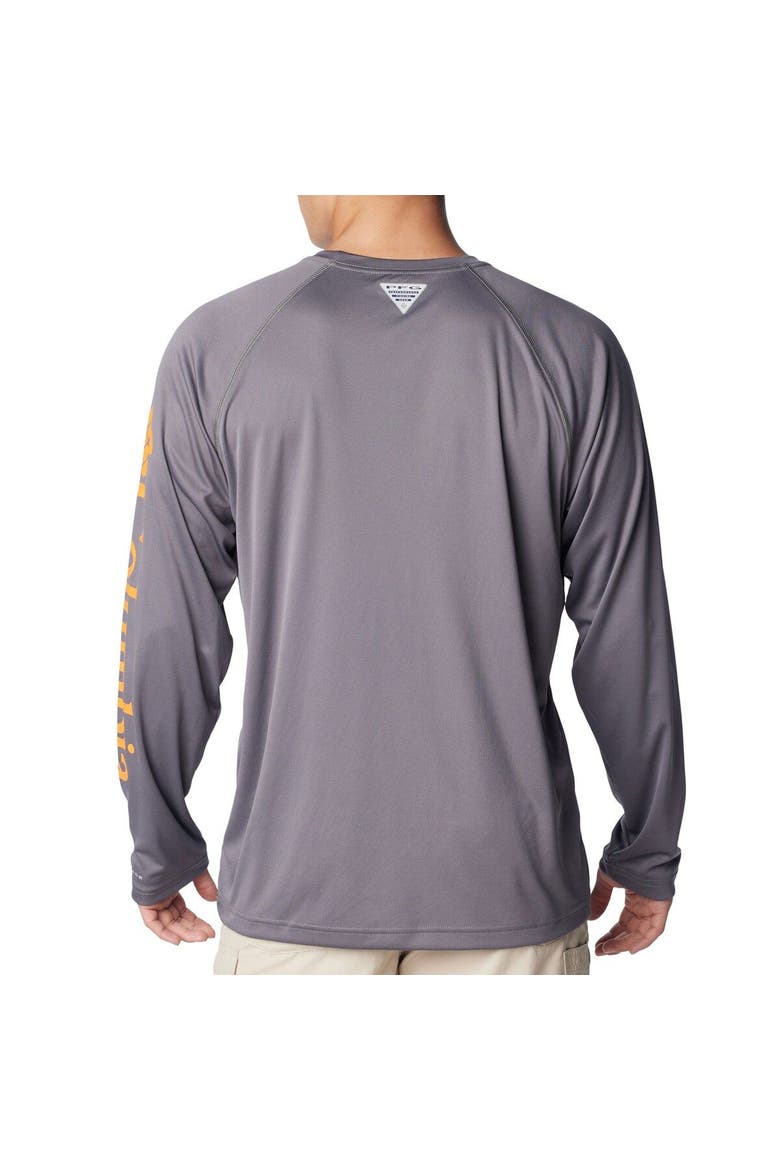 Men's Columbia Charcoal Tennessee Volunteers Terminal Tackle Omni-Shade Raglan Long Sleeve T-Shirt, Alternate, color, Charcoal