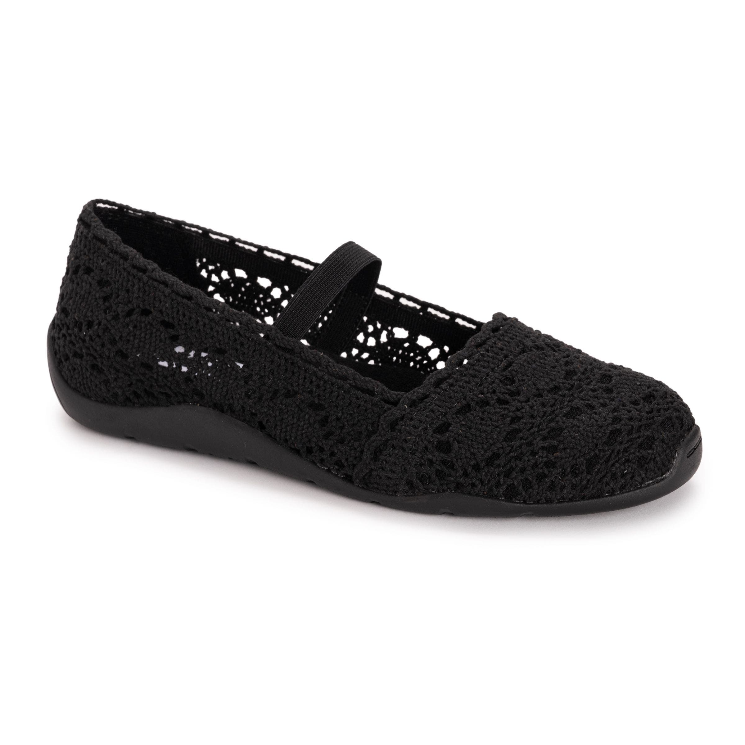 MUK LUKS Shelby Ballerina Shoe, Main, color, Black