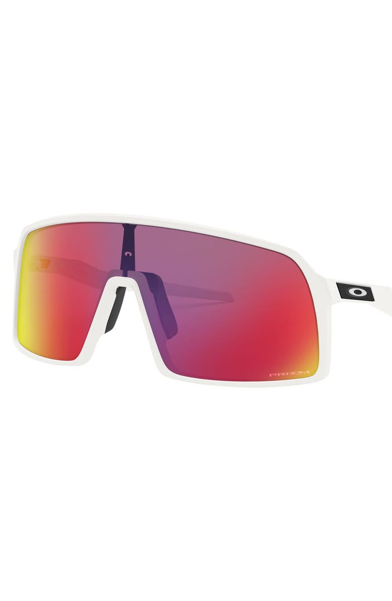 Oakley Sutro 137mm Prizm<sup>™</sup> Wrap Shield Sunglasses, Alternate, color, White
