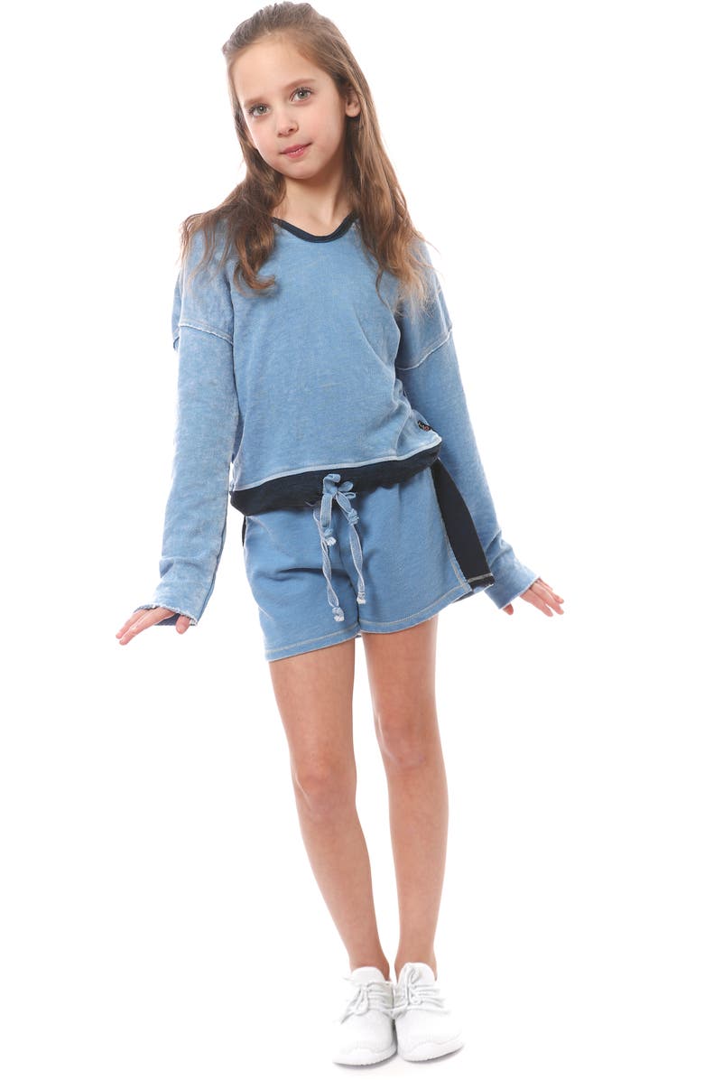 T2 Love Stripe Shorts, Alternate, color, 