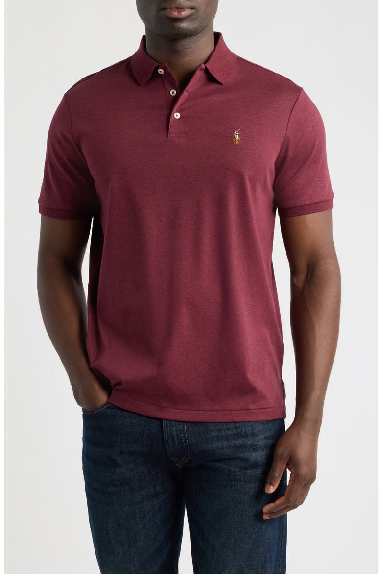 Classic Fit Polo, Main, color, SPRING WINE HEATHER