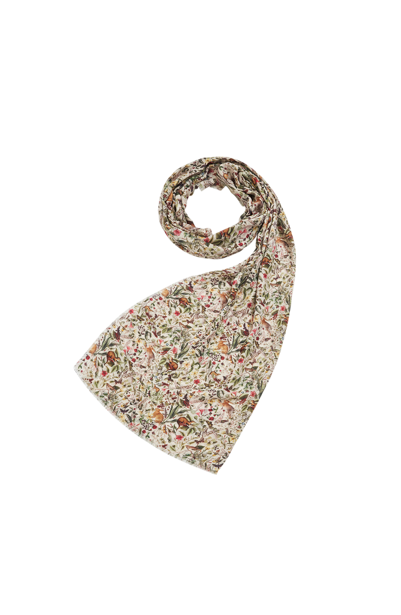 Fable England Garden Floral Lightweight Long Scarf, Main, color, Light Beige