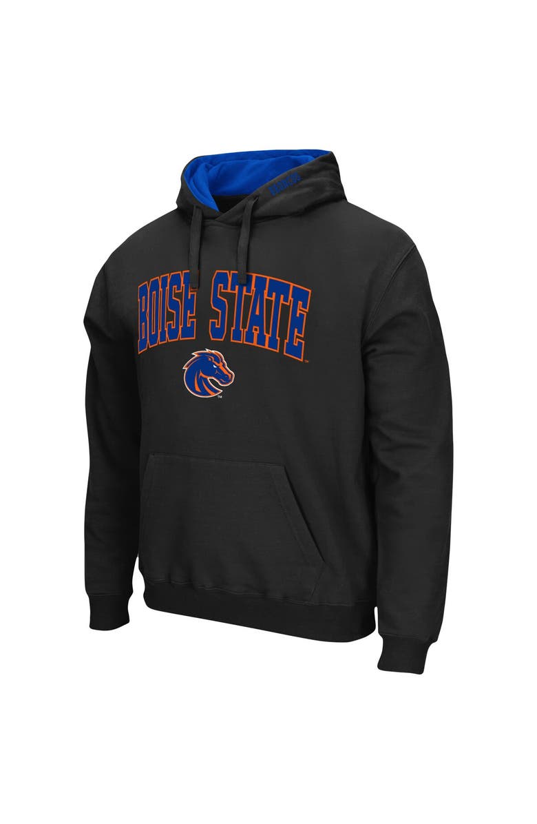 COLOSSEUM Men's Colosseum Black Boise State Broncos Arch & Logo 3.0 Pullover Hoodie, Alternate, color, Black