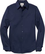 Bonobos Tech Navy Performance Cotton Blend Piqué Button-Up Shirt