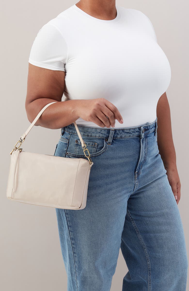 HOBO Darcy Carryall Leather Crossbody Bag, Alternate, color, Pale Flax